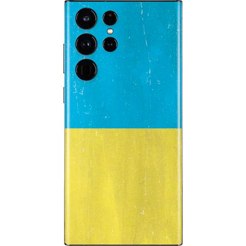 Ukraine Flag Distressed Galaxy S22 Ultra Skin